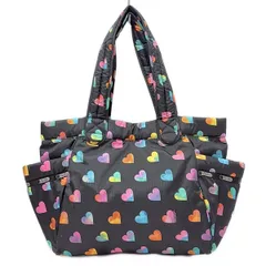 LESPORTSAC(レスポートサック) トートバッグ - 黒×マルチ ハート