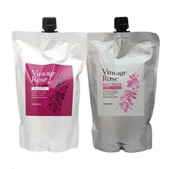 【新品 未使用】 パシフィックプロダクツ モナルダ ヴィンテージローズ シャンプー 600ml ヘアマスク 600g 合計2点セット 詰め替え【A2】のサムネイル