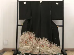 金糸 銀彩 大輪 訪問着 仮絵羽 未仕立て品 正絹 八掛付 舞台衣装 大衆演劇 金糸 銀彩 大輪 訪問着 仮絵羽 未仕立て品 正絹 八掛付 舞台衣装