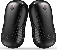【S65ブラック・分離式設計・2個セット】充電式カイロ 電気カイロ USB充電式5200 mAh ホッカイロ充電式 コンパクト 両面発熱 3秒急速発熱 3階段温度調節ハンドウォーマー 長時間連続発熱可能 電気あんか 小型超軽量 旅行 アウトドア