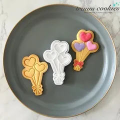 ハートバルーンのクッキー型【結婚式・ウェディング・お祝い・誕生日・バースデー】