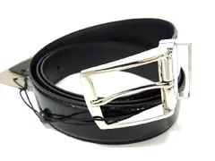 ■新品■未使用■ GIORGIO ARMANI ジョルジオアルマーニ レザー シルバー金具 ベルト 紳士 ビジネス メンズ ブラック系 AN2650 のサムネイル