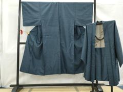 平和屋着物■男性　本場大島紬　アンサンブル　格子　正絹　逸品　AAAT1327gw