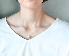 淡水パールネックレス　ステンレスチェーン　カジュアル　普段使い　結婚式
