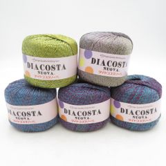 ダイヤモンド毛糸 DIACOSTA NUOVA ダイヤコスタノーバ 色番738×1玉 色番742×1玉 色番108×3玉 1玉40g巻 約136m 春夏毛糸 合太 多色 未使用品