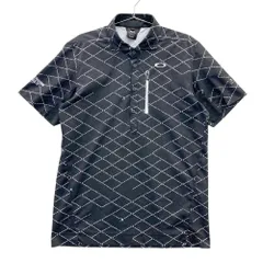 サイズ：XL OAKLEY オークリー  半袖ポロシャツ スカル 総柄 ブラック系 [240101419659] ゴルフウェア メンズ ストスト