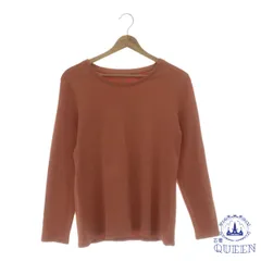 【訳アリ】 UNIQLO ユニクロ トップス Tシャツ シンプル 長袖 大きめサイズ レディース ブラウン XL 901-12609 送料無料 古着