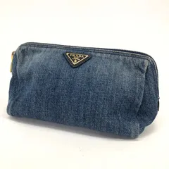極美品✨プラダ　化粧ポーチ　コスメポーチ　デニム 楽天市場】【未使用品】PRADA プラダ ポーチ DENIM デニム 化粧