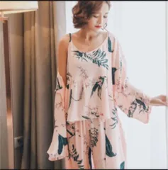 3点セット　レディース ルームウェア 部屋着 パジャマ カーディガン 花柄