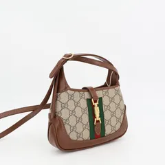 グッチ GUCCI ジャッキー1961 ミニバッグ ベージュ×ブラウン GGスプリームキャンバス×レザー 637092