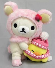 [중고] 봉제인형 코리락쿠마 & 키이로이트리 모아 봉제인형 리락쿠마 스토어 한정 [리락쿠마] 해피 내츄럴 타임 테마