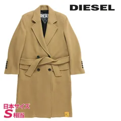 新品・未使用 ディーゼル DIESEL [Sサイズ相当] チェスターコート ロングコート レディース 共布リボンベルト カシミヤ混 ウール混 W-OUTKASTのサムネイル