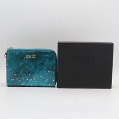 Boxed, excellent condition Anna Sui mini wallet, Sparkling, gold hardware, green x black, women's wallet, YUM 2000000 NSK