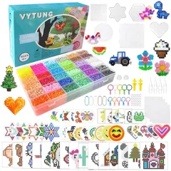 Vytung 13000件 ようゆうビーズ アイロンビーズ 220パターンあり くぎ板 ヒューズビーズ ペレット ハマ 5 mm工芸美術鉄ビーズ… 1