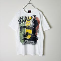 【M】古着 00s ZION BOB MARLEY ボブマーリー Tシャツ バンドTシャツ ホワイト