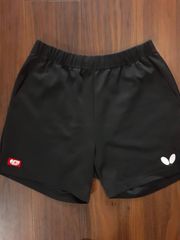 Butterfly バタフライ JTTA 公認 卓球 ユニフォーム ショートパンツ 黒