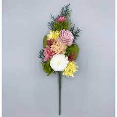 仏花　プリザーブドフラワー 仏壇　お供え　お彼岸　天然素材　お悔み　お盆　新盆　四十九日　ギフト　飾れる　花のみＭ