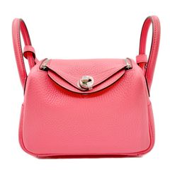 エルメス(HERMES) ミニリンディ ローズアザレ トリヨン シルバー金具 W刻印(2024年製造) 新品同様 レディース ショルダーバッグ