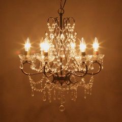 LED電球対応 ６灯シャンデリア エマ ダークゴールド 照明 ライト 2703