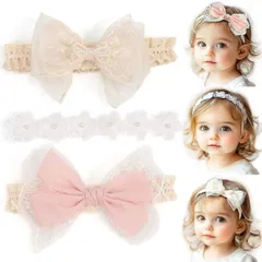 新品 ベビー 赤ちゃん ヘアバンド ヘアアクセサリー 子供 キッズ 新生児 女の子 髪飾り 3点セット 結婚式 セレモニー ひな祭り 写真撮影 お食い初め 100日祝い 初節句 着物 袴