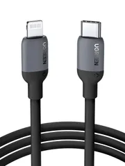 【在庫セール】14 /iPhone iPhone 絡まない 13/12 超高耐久 iPad シリコン素材採用 60W/3A AirPods PD対応【MFi認証取得】急速充電ケーブル MacBookなど対応（ブラック lightningケーブル usb-c 1