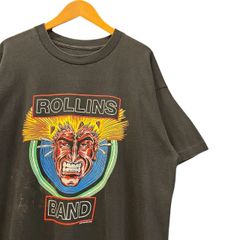 90s ビンテージ ROLLINS BAND 両面プリント バンド Tシャツ XL位 ブラック 90年代 ロリンズバンド ヘンリーロリンズ ロックT バンT