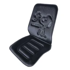 ボンフォーム(BONFORM) シートクッション スヌーピープレス 軽/普通車 背もたれ付ダブル ストッパー付ブラック 5712-07BK