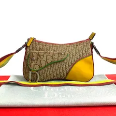 極 美品 Christian Dior ディオール サドルバッグ トロッター 柄