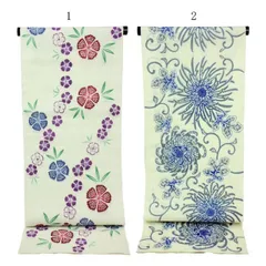 新品未使用　兵児帯　源氏物語　パープル　麻の葉　東京本染め　15,400円 新品未使用 兵児帯 源氏物語 パープル 麻の葉 東京本染め 15,