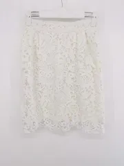 ◇ mysty woman ミスティウーマン 総レース キレイめ 膝丈 タイト スカート オフホワイト系 レディース P  【1307150005237】のサムネイル