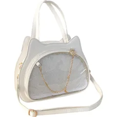 ☆ ホワイト ☆ 痛バッグ ショルダーバッグ ねこ 2way 痛バッグ ショルダーバッグ ねこ型 2way 痛バ 痛バック 推し活バッグ 推し活バック ミニショルダー ショルダーバック ショルダー 肩掛け 斜めかけ トートバッグ トートバック トート 手提げ
