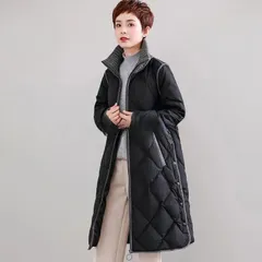 中綿コート レディース ロング丈 コート アウター キルティングコート ジャケット トップス ジップアップ あったかい 体型カパー カジュアル【0912】