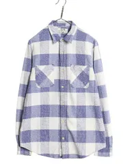 【お得なクーポン配布中!】 デニム&サプライ ラルフローレン チェック 長袖 シャツ メンズ L 程/ ポロ コットン ポケット付き ネコ目ボタン ワンポイント マルチカラー