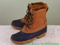 Y343 USA製 L.L.Bean ビンテージ ビーンブーツ 茶×ネイビー レディース 6LM 23cmのサムネイル
