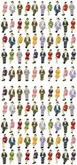 [新品※未使用] Ａｍａｇｏｇｏ 100x 1/30 ミニフィギュア、塗装されたミニチュアの人々、女性と男性のモデル、鉄道模型のキャラクター、建築レイアウト、