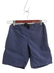 【お得なクーポン配布中!】 グラミチ ナイロン ショート パンツ キッズ 130cm 古着 アウトドア スイム ショーツ 水陸両用 短パン 海パン 無地 シンプル ネイビー 子供