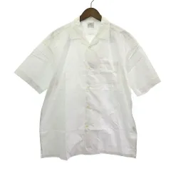 コーエン coen オープンカラー シャツ 半袖 コットン 白 ホワイト L 