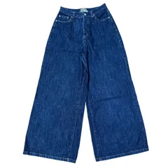 RODEO CROWNS ハイウエスト ワイドデニム フレア ルーズ ストレート インディゴ レディースM ロデオクラウンズ