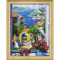 絵画 インテリア ジュリアン アスキンス「モーニング サンシャイン」 Gel加工 絵画 インテリア 壁掛け 額入り 額装込 風景画 油絵 ポスター アート インテリア アートパネル リビング 玄関 おしゃれ 額 輸入雑貨 アンティーク調