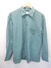 ◇ Θ URBAN RESEARCH アーバンリサーチ 無地 長袖 シャツ サイズL グリーン メンズ E  【1411130014932】