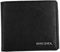 DIESEL (ディーゼル) 二つ折り財布  ブラック/オレンジ [並行輸入品]