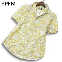 PPFM ペイトンプレイス 春夏★ 総柄 プリント 半袖 シャツ Sz.L メンズのサムネイル