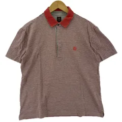TAKEO KIKUCHI タケオキクチ   ボーダーポロシャツ size3/グレー×レッド