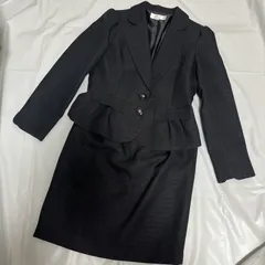 美品　saviem サヴィエム　レディース　ジャケット　スカート　セレモニースーツ　ブラック　黒　9号 M ママスーツ　卒業式