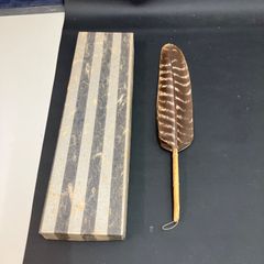 羽根 三ツ羽根 茶道具 箱入り 羽箒 羽掃 風炉用