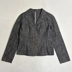 ◆ SHIPS シップス デニムジャケット 日本製 テーラード シングル 3B アウター 古着 コットン インディゴ サイズS レディース 0.5kg