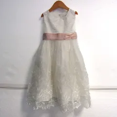 キャサリンコテージ ワンピース トップス ロングドレス レース キッズ 女の子用 120サイズ 白×ピンク Catherine Cottage 【中古】