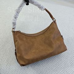 極美品 レディース キャメル ショルダーバッグ スタンドオイル STAND OIL Mushy Bag マッシュバッグ ハンドバッグ