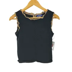 バーバリーブルーレーベル BURBERRY BLUE LABEL ノバチェック 刺繍 フリルノースリーブカットソー レディース  M