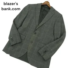 blazer's bank.com スーツカンパニー 秋冬 ブリティッシュ ウール★ チェック テーラード ジャケット Sz.170　メンズ グレー
